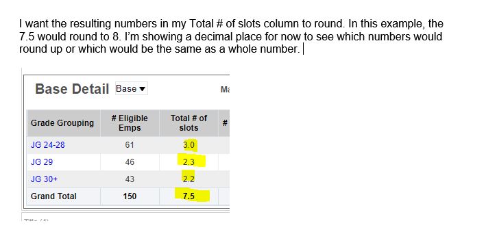 Round a summed total? — Cloud Customer Connect