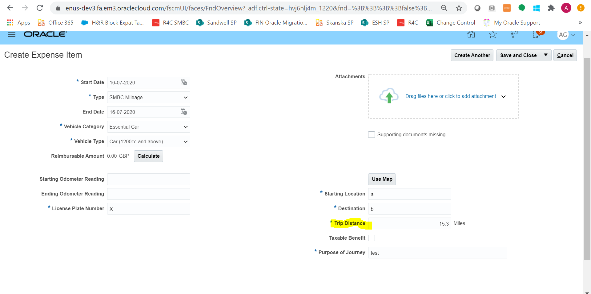 Whole Miles Only on Mileage Expense Claim — Cloud Customer Connect