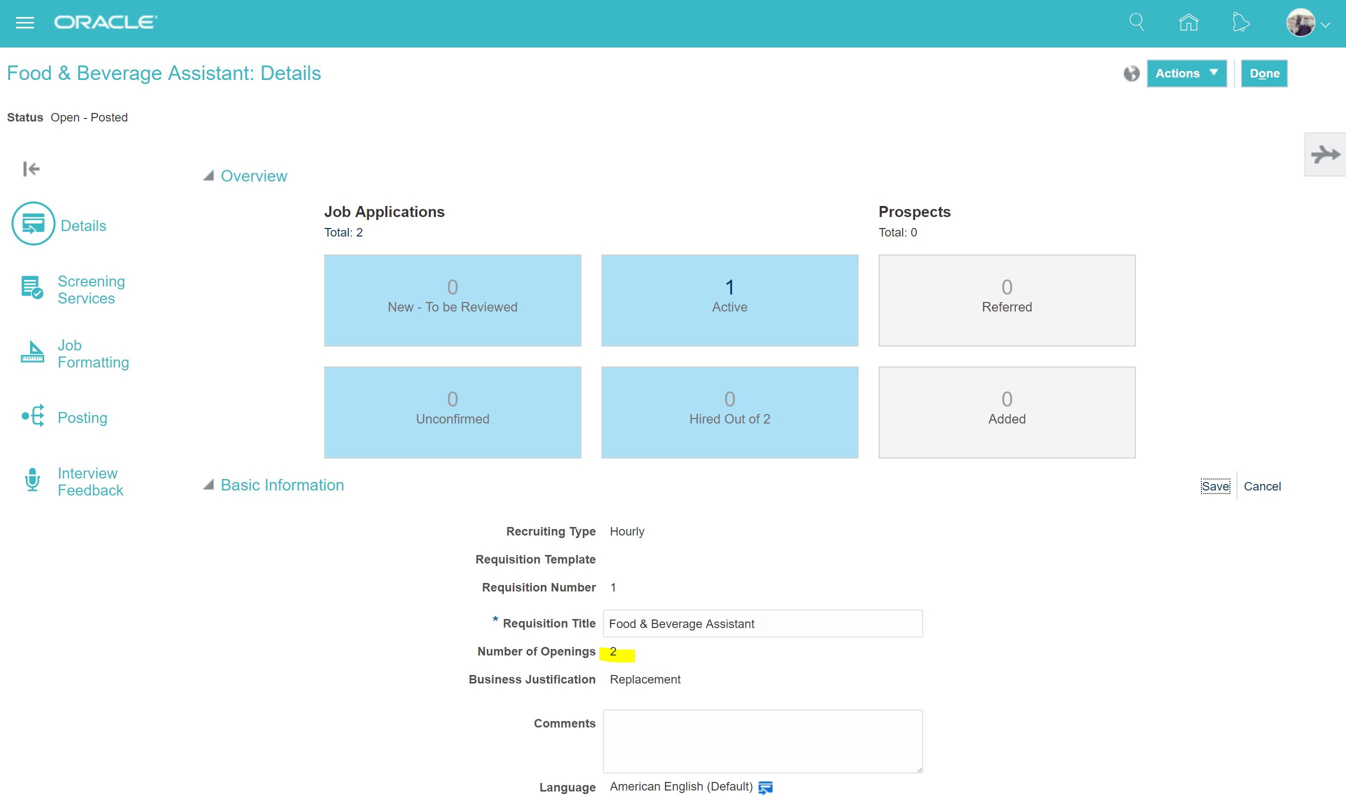 # of Positions cannot be edited once requisition created — Cloud ...
