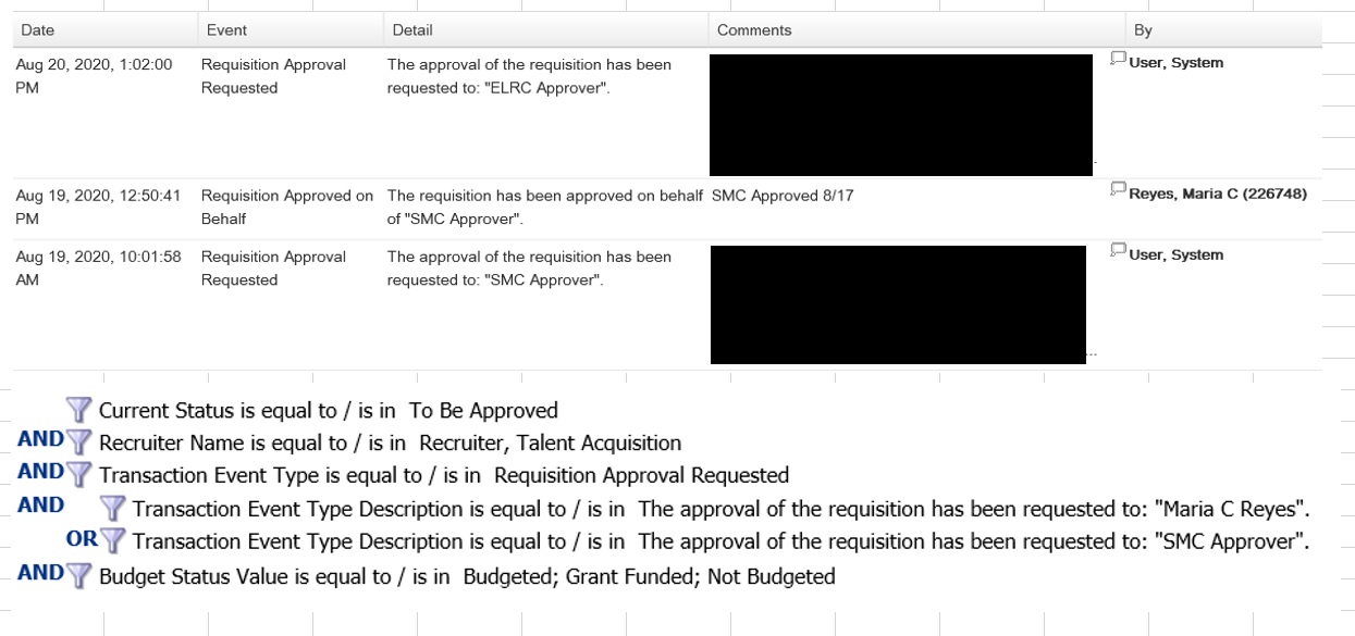 Requisition Approval Report **Need Help** — Cloud Customer Connect