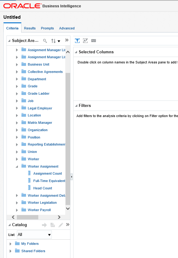 Cant find FTE Contract in Subject Area -- Workforce Management - Worker Assignment Event Real Time -