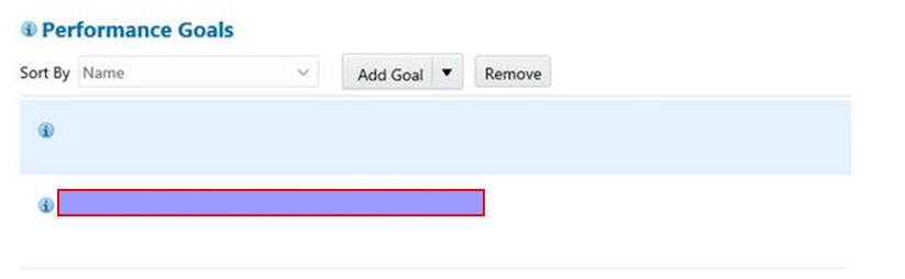 Performance document goals appear blank — Cloud Customer Connect