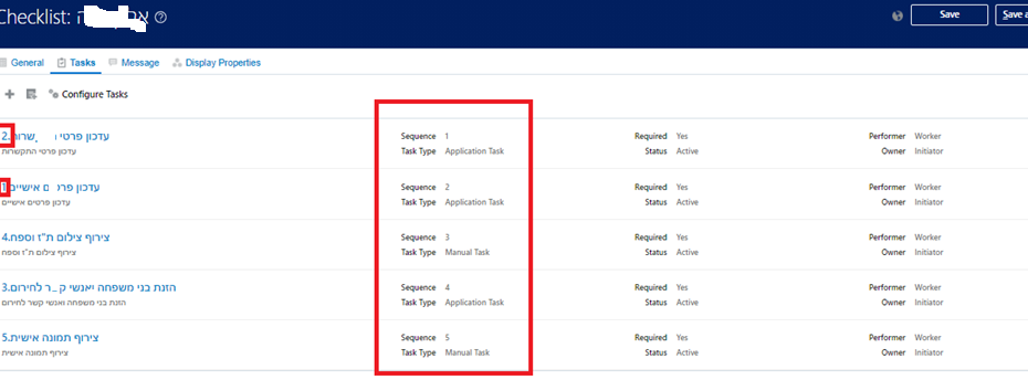 Onboarding tasks why are not displayed by the sequence order? — Cloud ...