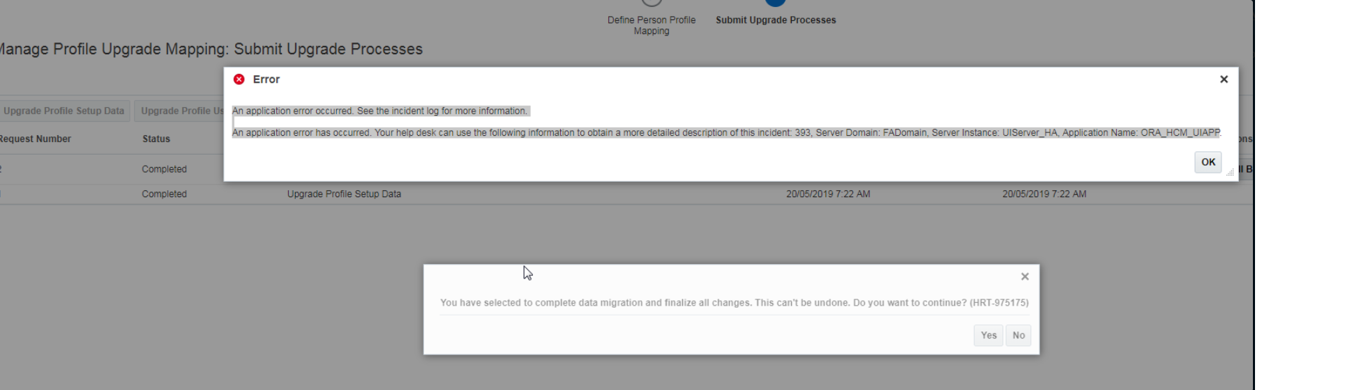 Complete profile error message — Cloud Customer Connect