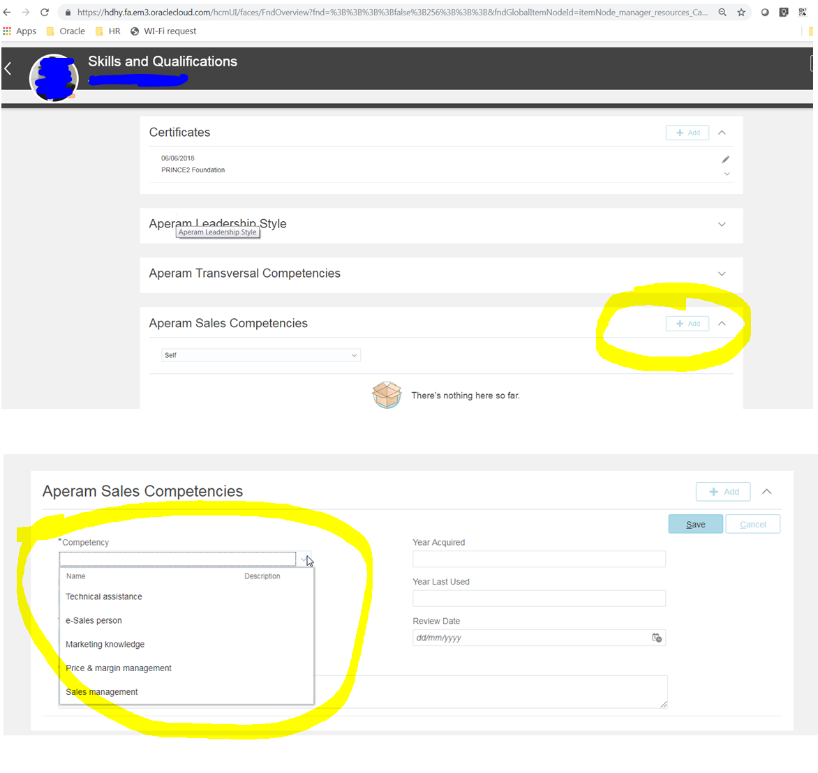 Display all competencies from a profile type section by default — Cloud ...