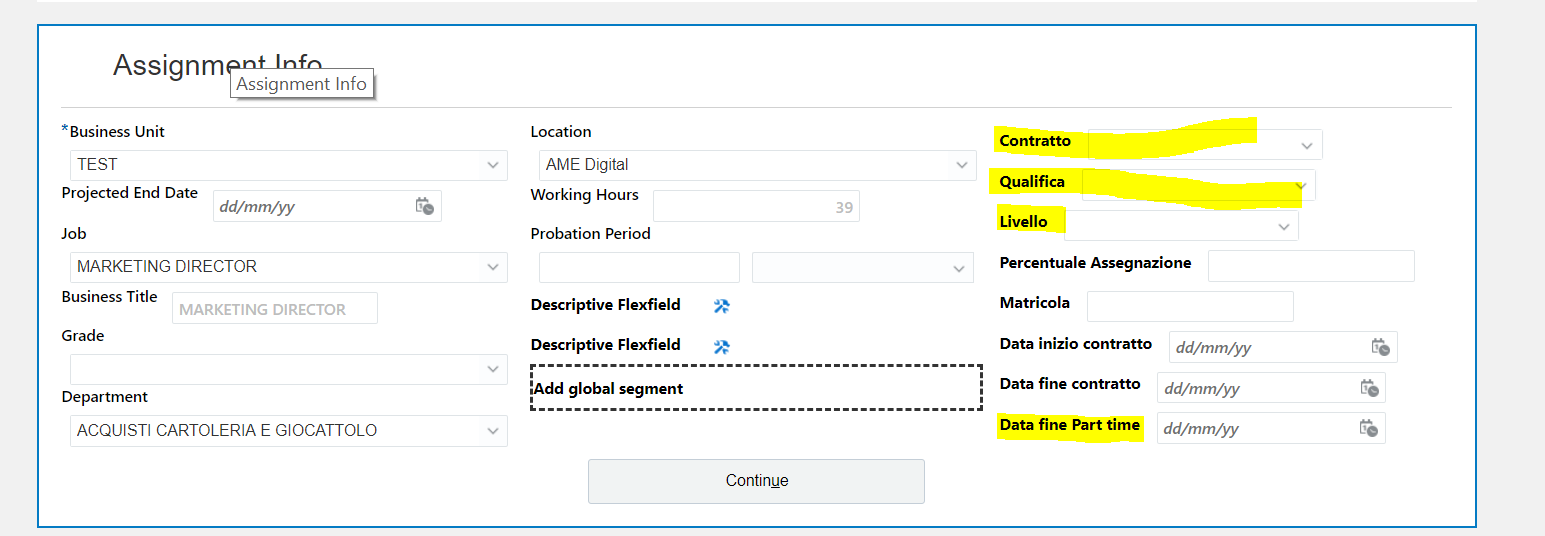 How to visualize only few fields in a flexfield — Cloud Customer Connect