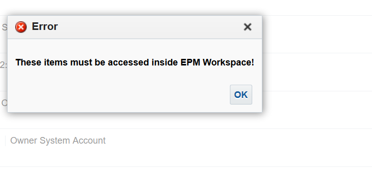 Error when trying to open a report — Cloud Customer Connect
