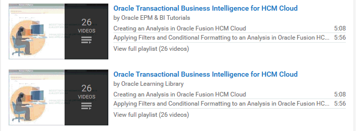 OTBI Training Tutorials on YouTube — Cloud Customer Connect