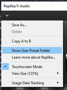 Relika Tab How to install Citizen Kain Replika presets? - Community