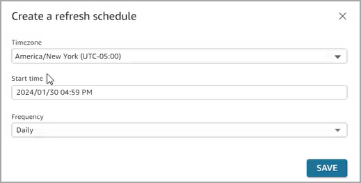 Set the tinmezone, start time, and frequency to ensure you have recent data in your SPICE dataset.