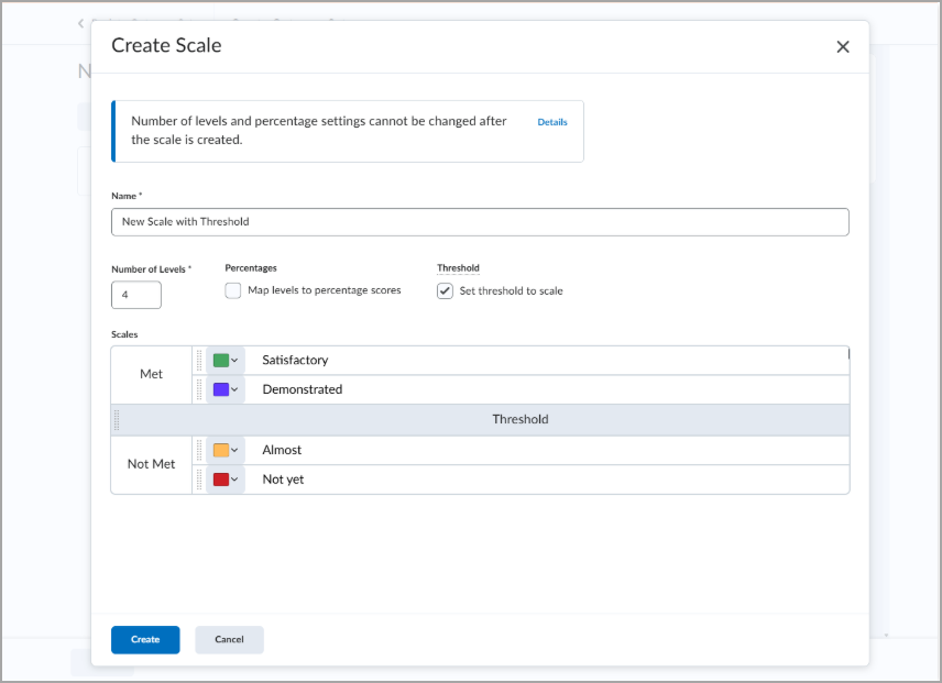 Enhancing Outcome Set Management and Achievement Scales - Brightspace