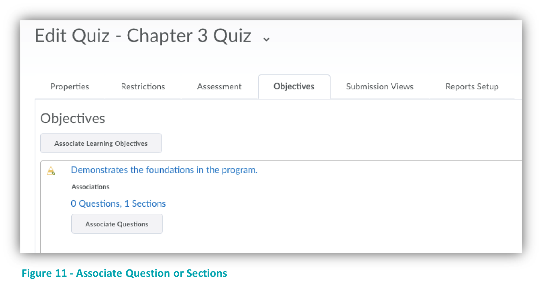 Associate Questions or Sections.