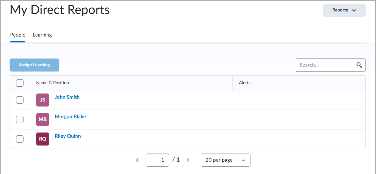 Manager Dashboard interface showing email visibility role permissions and report generation settings.