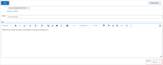 The Compose New Message window.