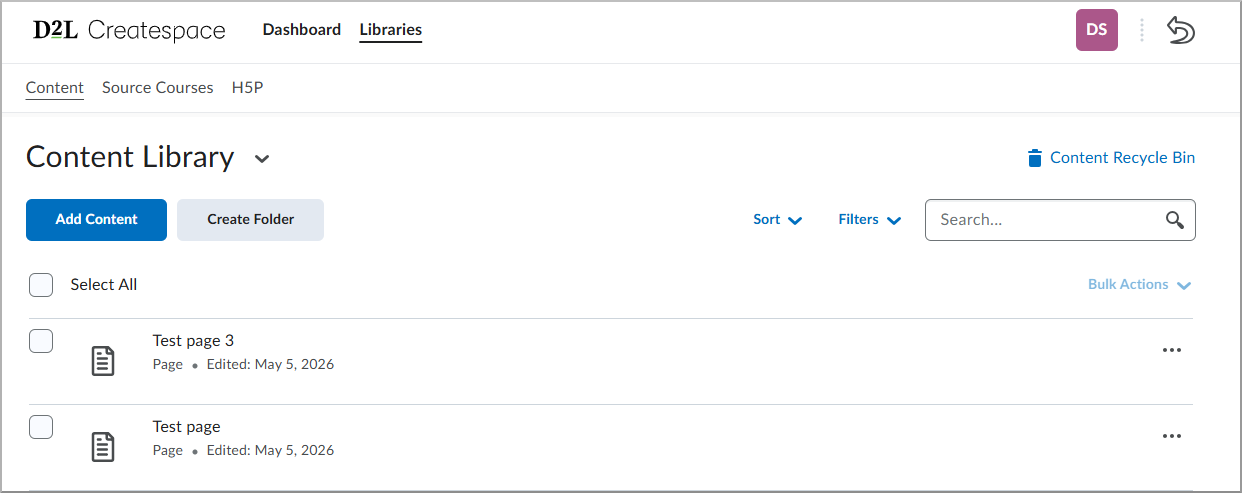 Asset Library selected from the library menu.