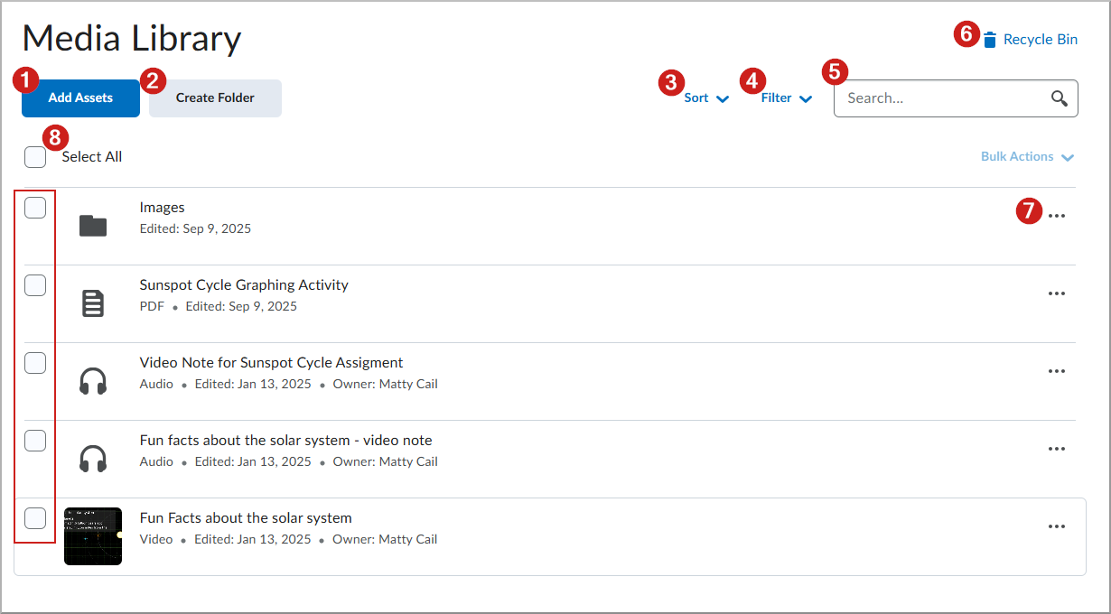 Uma visão geral da Biblioteca de mídia