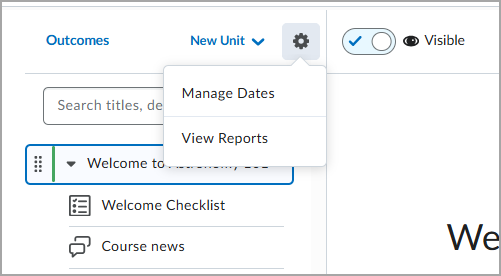 Preview as a Student option no longer displayed in the Settings menu in the New Content Experience