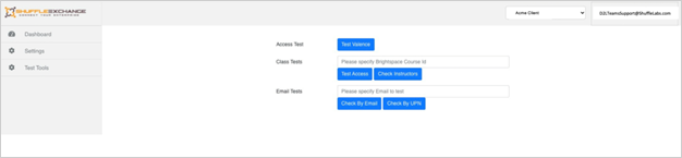 Figure – Outils d’essai ShuffleExchange.