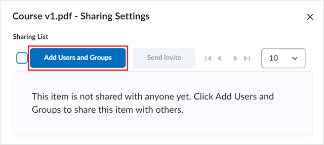 The Add Users and Groups button