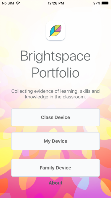 The Brightspace Portfolio app for iOS