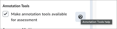New Annotations Tools help tool tip