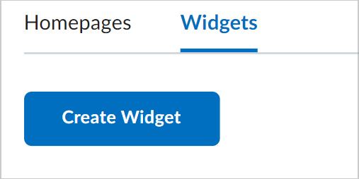 The Create Widget option.