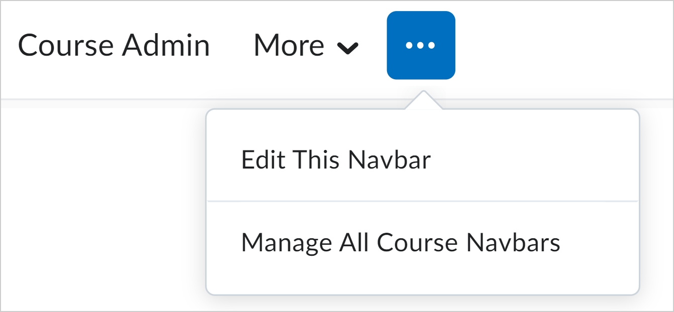 O menu suspenso Barra de navegação com a opção Editar esta barra de navegação.