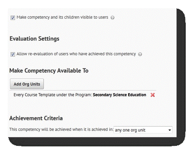 Configuración del recurso de competencia.