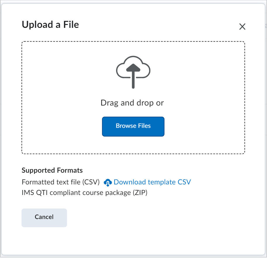 The Upload a File dialog showing the Browse Files option.