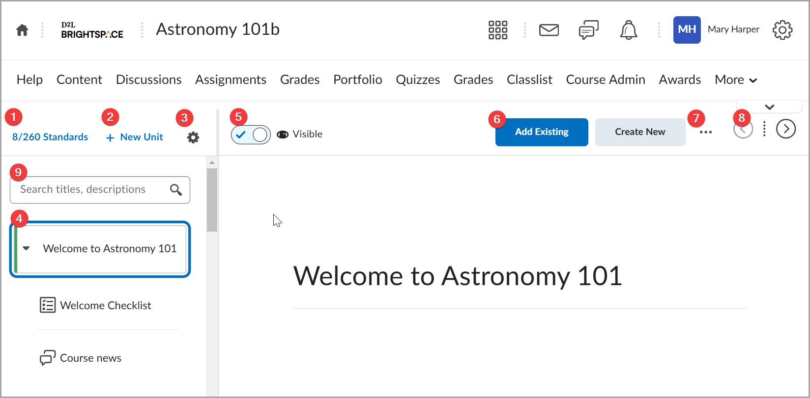 A visual tour of the Content tool