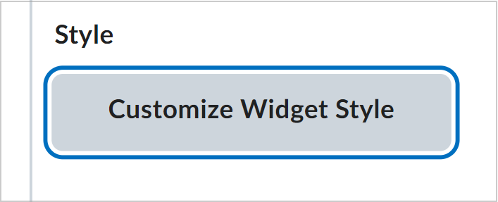 A opção Personalizar estilo do widget.