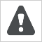 A triangle with an exclamation mark in the middle