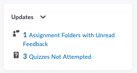 Um exemplo de como a Página inicial fornece acesso rápido aos recursos do curso.