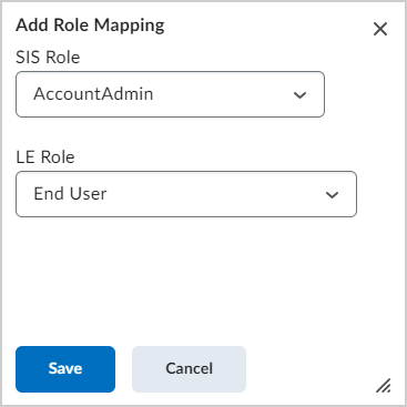 The Add Role Mapping dialog.