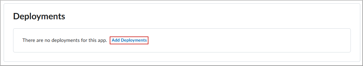 Overview tab showing the Add Deployment button.