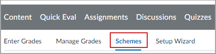 The Schemes tab.