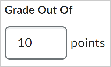 Het veld Noemerwaarde van score met een score van 10 punten