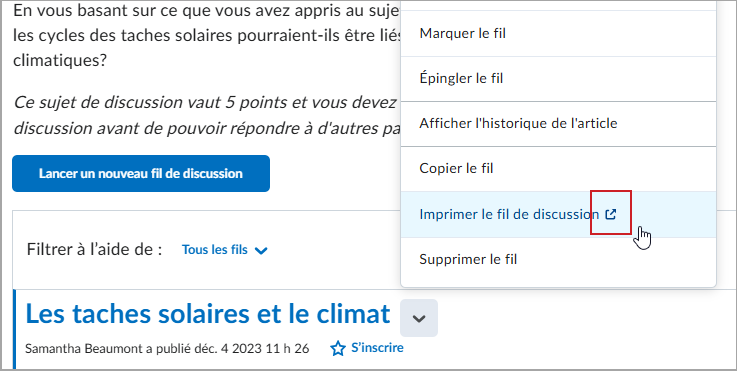 L'icône Nouvelle fenêtre s'affiche dans un menu. L'icône est une flèche diagonale dans une case partielle.