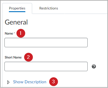 General grade category properties, including Name, Short Name, and Description.