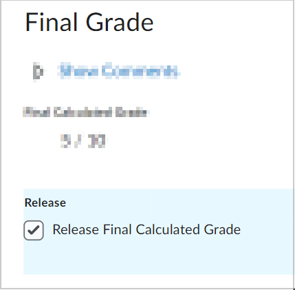 A opção Liberar nota final calculada.