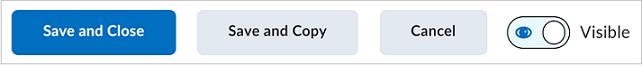 Save and Close and Visibility options.