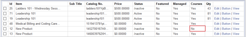 Verificação de produtos que não são do Sistema de gestão de aprendizagem (Learning Management System, LMS)