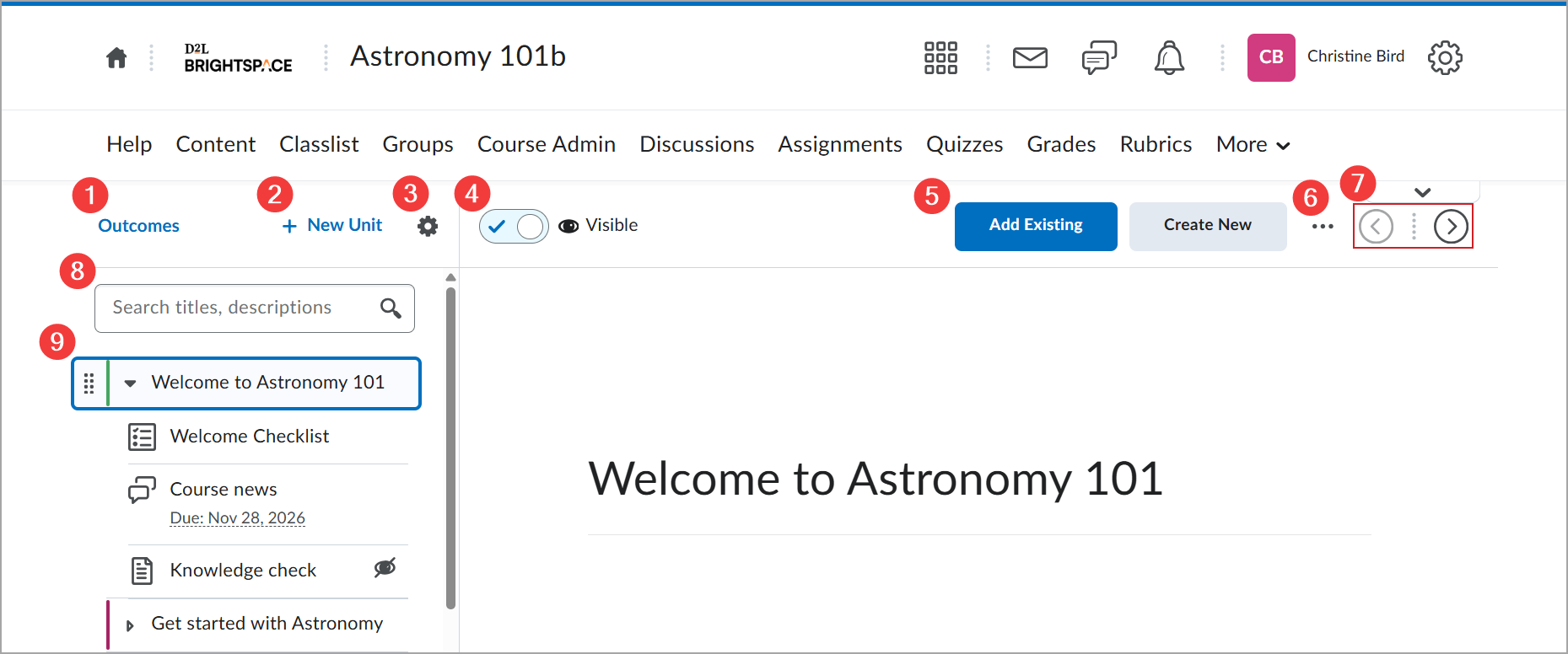 A visual tour of the Content tool