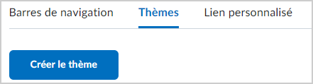 L’option Créer un thème dans l’onglet Thèmes.