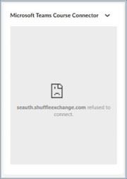 Uma mensagem de erro informando que o conector se recusou a conectar