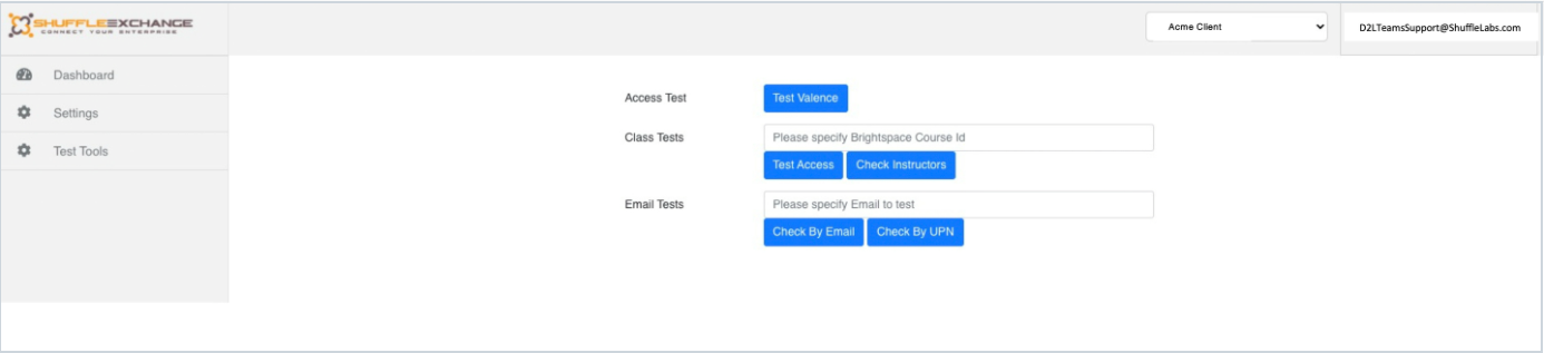 Outils de test ShuffeExchange