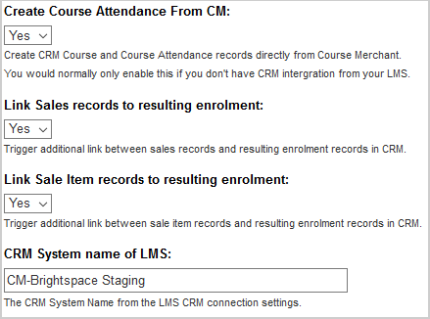 La configuración de CRM para la lista de asistencia al curso para un sistema de gestión educativa