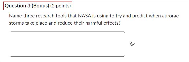 Uma pergunta bônus exibida para os usuários que responderem um questionário.