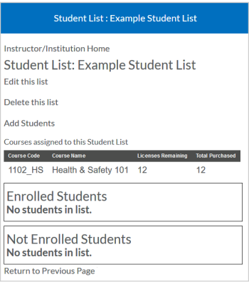 The Student List Edior