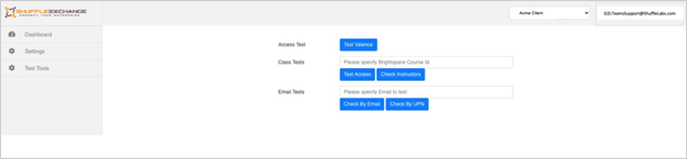 Figure - ShuffleExchange Test Tools.